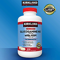 Kirkland 375 капсул Glucosamine 1500 mg with MSM, Глюкозамин