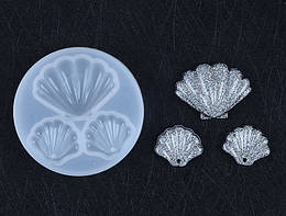 Силіконовий молд на 3 форми, Мушлі