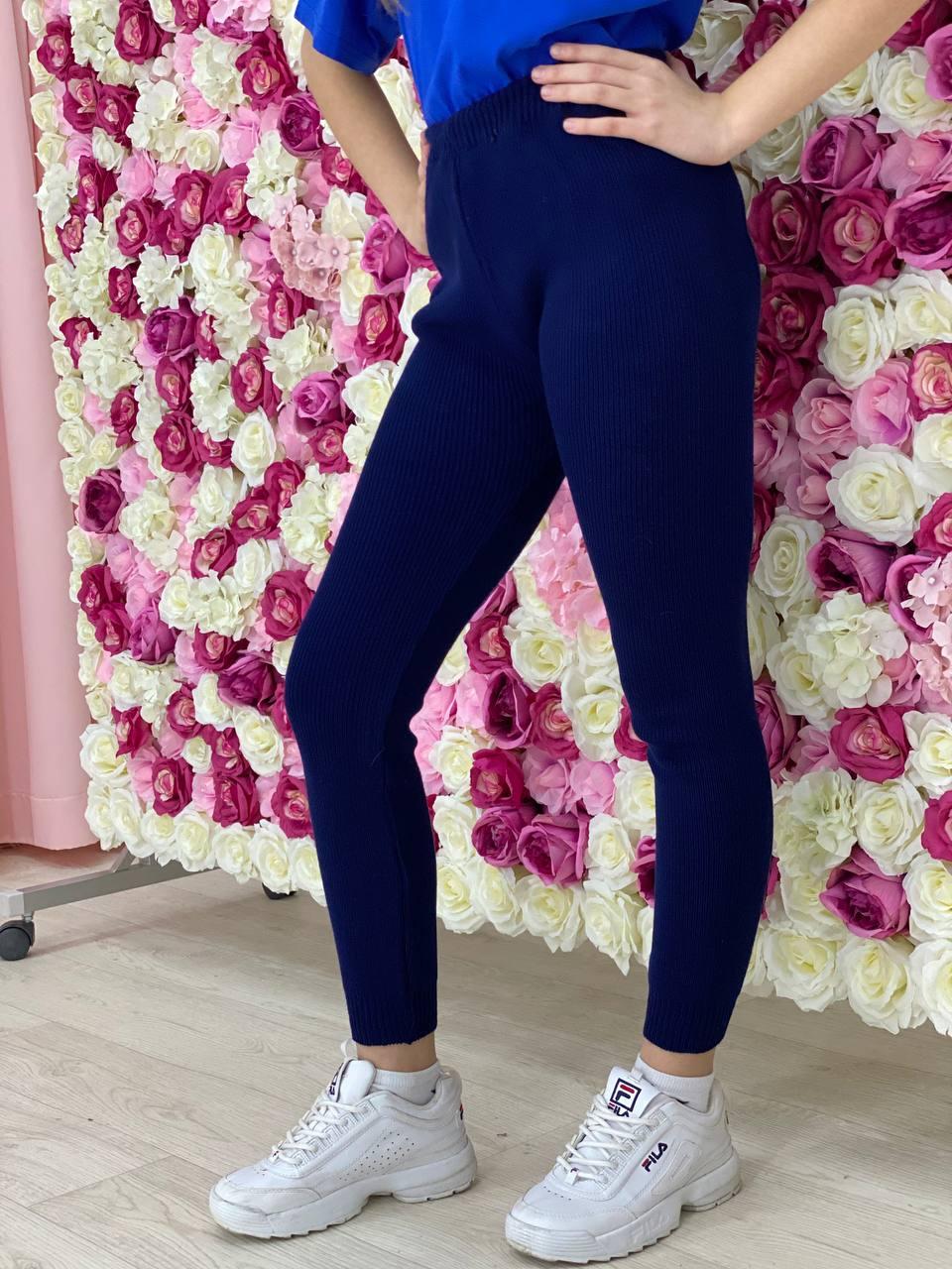 В'язані гамаші на дівчинку без візерунків р.116-158, фото 1