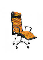 Килимок акупунктурний з валиком 4FIZJO Аплікатор Кузнєцова 128 x 48 см 4FJ0049 Black/Orange, фото 2