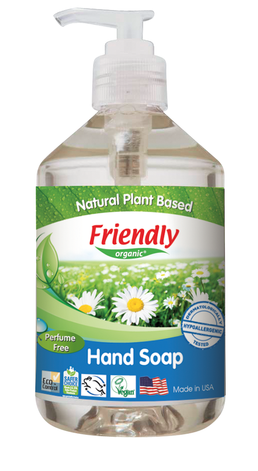 Органічне мило для рук торговельної марки “FRIENDLY ORGANIC”. Без запаху 500мл.