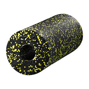 Масажний ролик (валик, роллер) гладкий 4FIZJO EPP PRO+ 33 x 14 см 4FJ0055 Black/Yellow, фото 2