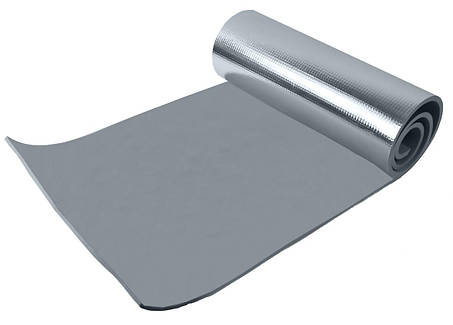 Килимок туристичний (каремат) SportVida Alu EVA 1 см SV-EZ0009 Grey, фото 2