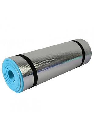 Килимок туристичний (каремат) SportVida Alu EVA 1 см SV-EZ0012 Blue, фото 2