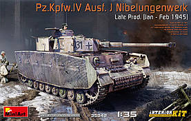 Pz. Kpfw. IV Ausf. J Nibelungenwerk Late. Збірна модель (з інтер'єром) танка в масштабі 1/35. MINIART 35342