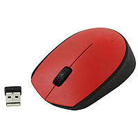 Мышь беспроводная USB Logitech Wireless Mouse M171 (910-004641) чёрн.+красн.