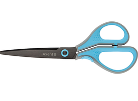 Ножиці Axent Titanium Lite 6406-05-A, 19 см, з прогумованими ручками, сіро-блакитні