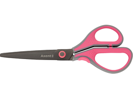 Ножиці Axent Titanium Lite 6406-02-A, 19 см, з прогумованими ручками, сіро-рожеві