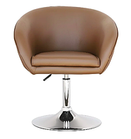 Кресло Мурат SDM коричневое на хром опоре блине