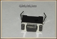 Кнопка тактова 2PIN, DIP ( 6,0х3,4х3,1 мм)