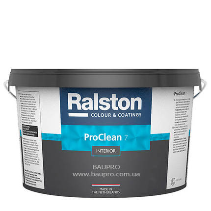 Фарба RALSTON Pro Clean 7 BW матова для стін, для внутрішніх робіт 4,75 л, фото 2