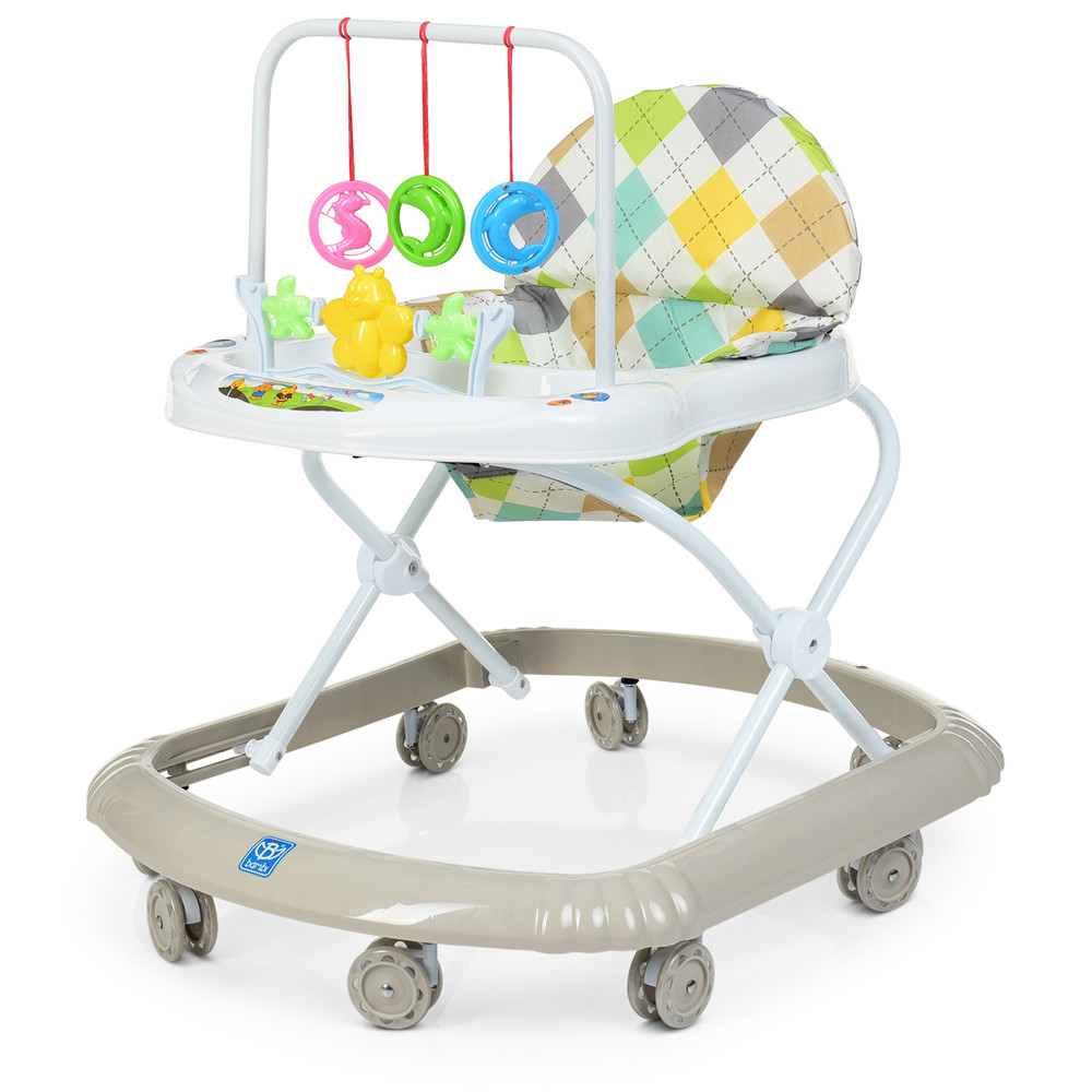 Дитячі ходунки "Bambi" M 0591-S, музика, силіконові колеса, бежевий