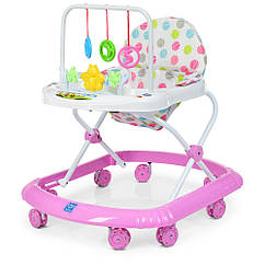 Дитячі ходунки "Bambi" M 0591-S, музика, силіконові колеса, рожевий