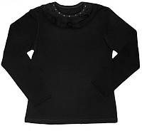 Блуза для девочки "Рюши", рост 134, цвет черный