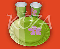 Набор посуды KOZA-Style "Зеленый" маленький (100 предметов)