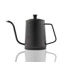 Чайник для кофе с длинным носиком 600 мл. (Черный) Альтернативное заваривание Для кофе