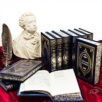 Книги в коже для домашней библиотеки Пушкин А.С. в 10-ти томах