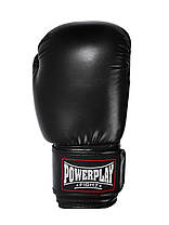 Боксерські рукавиці 10 унцій PowerPlay 3004 Чорні, фото 3