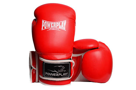 Боксерські рукавиці 12 унцій PowerPlay 3019 Червоні, фото 2