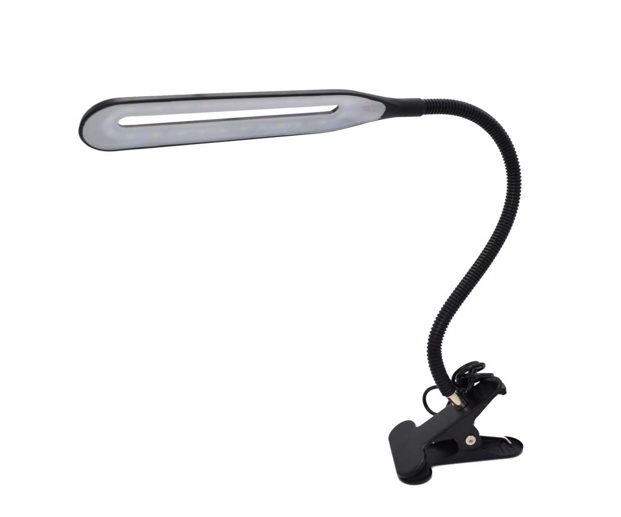Настільна лампа світлодіодна на прищіпці гнучка LED на прищіпці  Beluck USB кабель чорна
