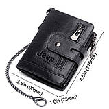 Чоловічий гаманець із натуральної шкіри. Шкіряний гаманець чоловічий портмоне зі шкіри Чорний, фото 7