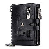 Чоловічий гаманець із натуральної шкіри. Шкіряний гаманець чоловічий портмоне зі шкіри Чорний, фото 6