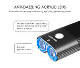 Передня вело фара GACIRON V9DP-1800 Limited Edition Blue + ПУЛЬТ + Power Bank (1800LM, 6700mAh, USB-C, IPX6), фото 5