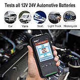 Тестер автомобільних акумуляторів DUOYI DY2015 12V Battery Tester аналізатор акб, фото 4