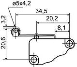 Мікровимикач АСКО-УКРЕМ  V-15-61C25 A0050040020, фото 3