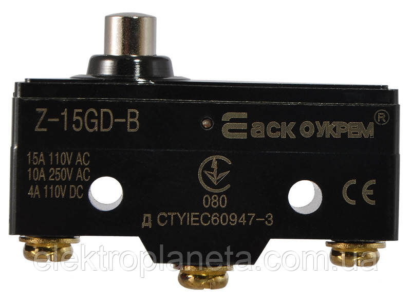 Мікровимикач АСКО-УКРЕМ Z-15GD-B A0050040008, фото 1