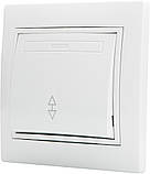 Вимикач одноклавішний прохідний ВВпсб10-1-0-Fl-W ВВпсб10-1-0-Fl-W, фото 3