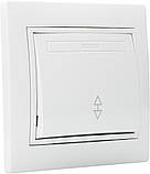 Вимикач одноклавішний прохідний ВВпсб10-1-0-Fl-W ВВпсб10-1-0-Fl-W, фото 4