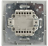 Вимикач двохклавішний з підсвічуванням ВВсб10-2-1-Fl-W BBсб10-2-1-Fl-W, фото 2