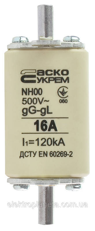 Запобіжник плавкий NH00 16A gG A0050010008, фото 1