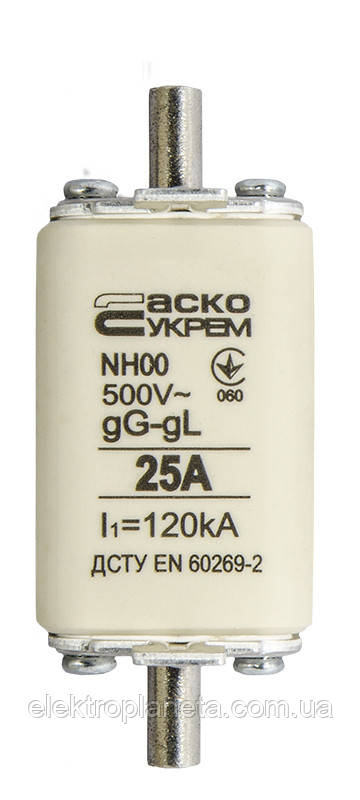 Запобіжник плавкий NH00 25A gG A0050010009, фото 1