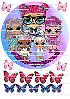№11 Вафельна картинка ЛОЛ кругла на торт для торта харчовий друк їстівний папір