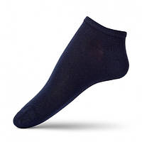 Укороченные однотонные женские носки темно-синий