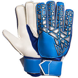 Рукавички воротарські з захисними вставками на пальці сині FB-888, 9