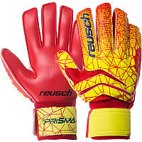 Перчатки вратарские с защитными вставками на пальцы REUSCH желто-красные FB-915B, 9