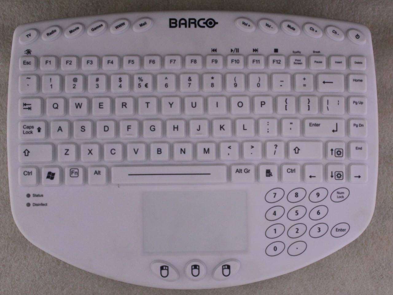 Медична клавіатура Barco AC-KB01 SMK-C33-C08-US