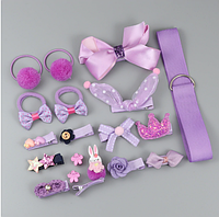 Детский подарочный набор заколок-резинок For You Фиолетовый