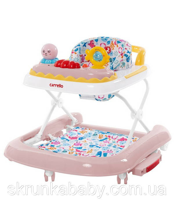 Ходунки Carrello Oceano 3в1 ( ходунки,гойдалка,каталка) Rose, фото 1