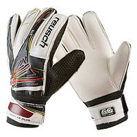 Вратарские футбольные перчатки с защитой пальцев Latex Foam REUSCH черно-белые GGLF-RH, 6 5