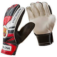Перчатки для футбола с защитой пальцев Latex Foam FC BARCELONA черно-красные GG-FC, 6