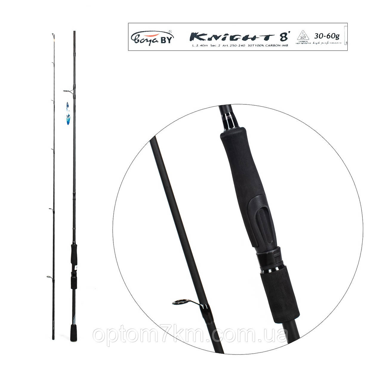 Спінінг BoyaBy Knight 2,1m, тест 30-60g