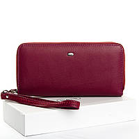 Класичний жіночий шкіряний гаманець клатч DR. BOND бордовий жіночий гаманець з натуральної шкіри