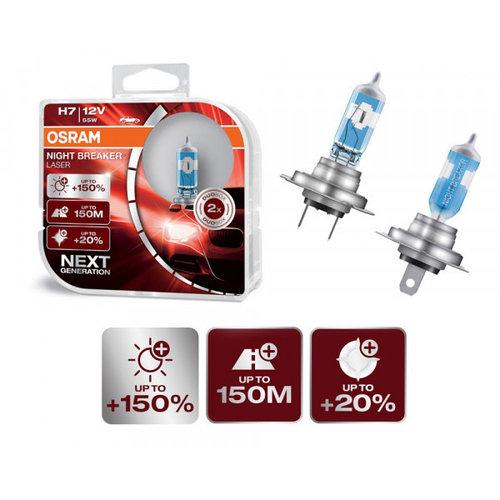 Галогенні лампи Osram H7 NIGHT BREAKER LASER + 130% (аналог)