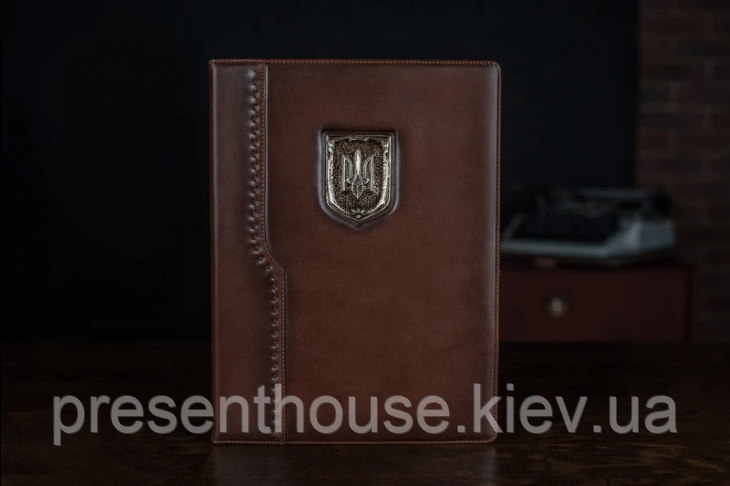 Папка для підписів із Гербом України, ручної роботи, фото 1