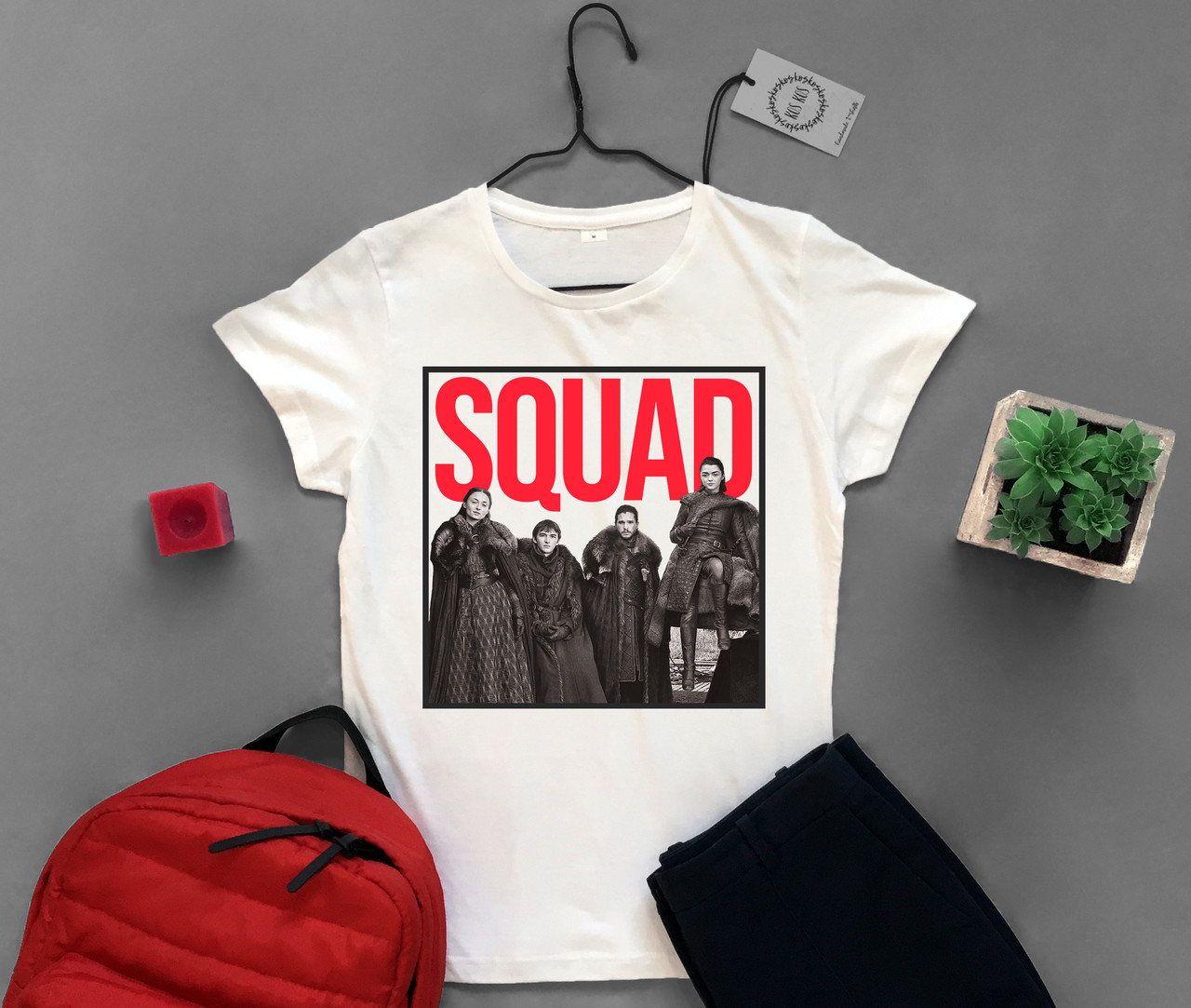 Футболка жіноча з веселим принтом Squad, фото 1