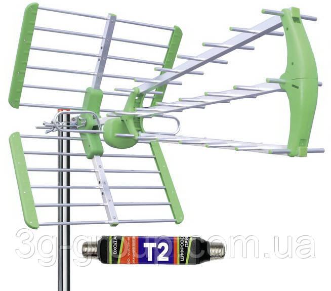 Антена Т2 World Vision Maxima L + підсилювач 20dB